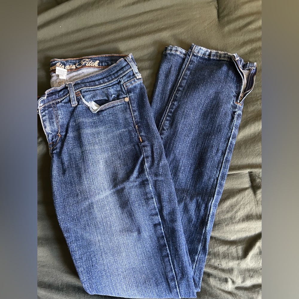 Abercrombie & Fitch Women's Classic Blue Straight Leg Jeans